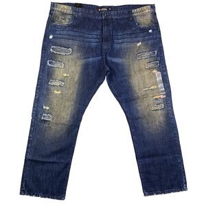 Southpole Jeans Size 52x33‎ Distressed Skater Y2K Hip Hop Slim Straight New Flaw